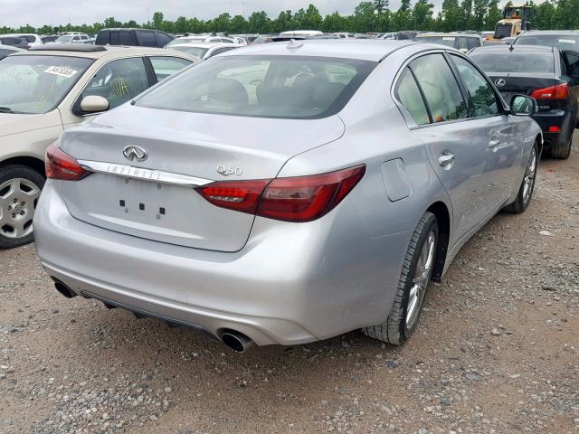 JN1EV7APXJM360644 - 2018 INFINITI Q50 LUXE SILVER photo 4