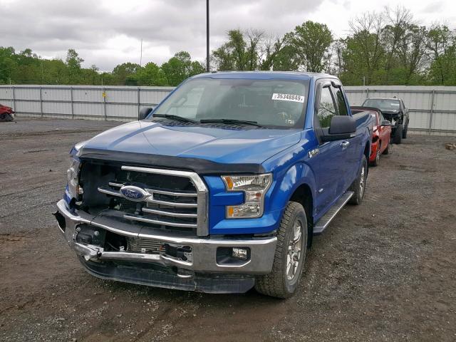 1FTEX1EP4FFC37061 - 2015 FORD F150 SUPER BLUE photo 2