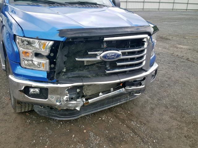 1FTEX1EP4FFC37061 - 2015 FORD F150 SUPER BLUE photo 9