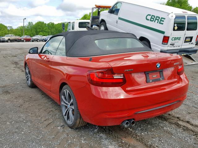 WBA1K7C59FV235195 - 2015 BMW 228 XI RED photo 3