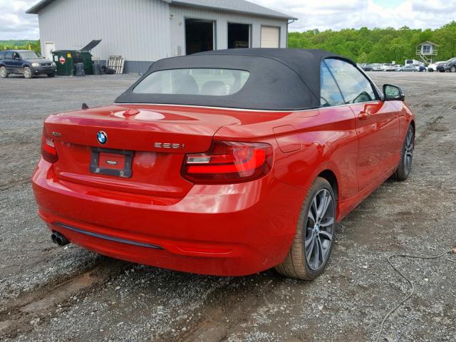 WBA1K7C59FV235195 - 2015 BMW 228 XI RED photo 4