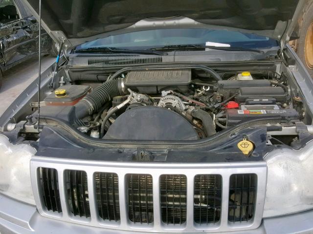 1J8GS48K67C595217 - 2007 JEEP GRAND CHER SILVER photo 7