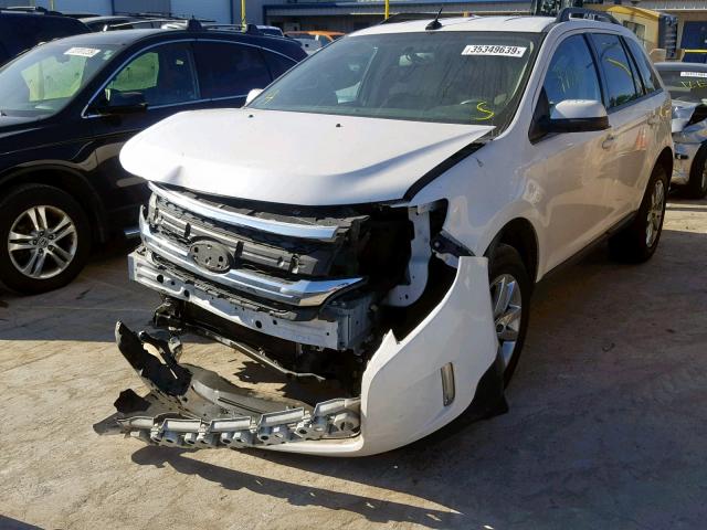 2FMDK3JC8CBA80202 - 2012 FORD EDGE SEL WHITE photo 2