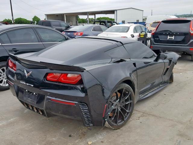 1G1YY2D74J5100887 - 2018 CHEVROLET CORVETTE G BLACK photo 4