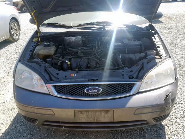 1FAFP34N27W267537 - 2007 FORD FOCUS ZX4 GRAY photo 7