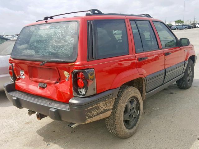 1J4GZ58S6RC345448 - 1994 JEEP GRAND CHER RED photo 4