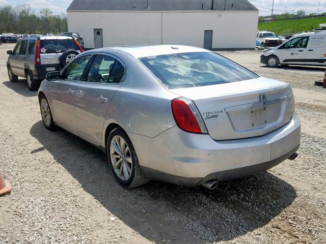 1LNHL9DR5BG609002 - 2011 LINCOLN MKS SILVER photo 3