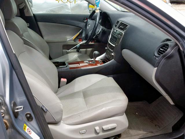 JTHBK262075035639 - 2007 LEXUS IS 250 BLUE photo 5