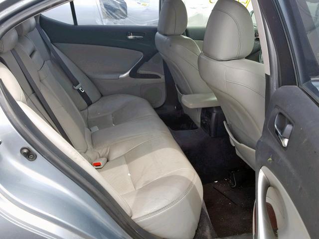 JTHBK262075035639 - 2007 LEXUS IS 250 BLUE photo 6