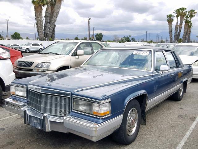 1G6DW5477LR733542 - 1990 CADILLAC BROUGHAM BLUE photo 2