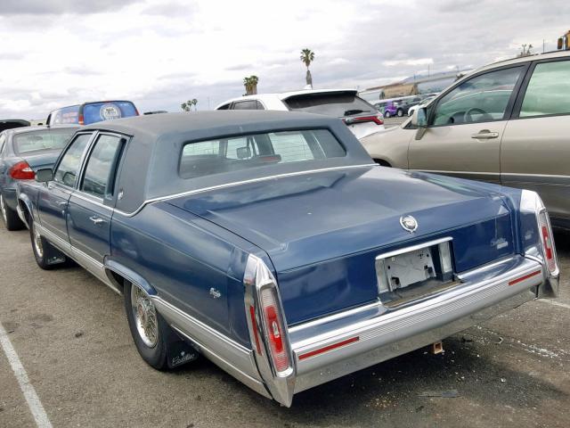 1G6DW5477LR733542 - 1990 CADILLAC BROUGHAM BLUE photo 3