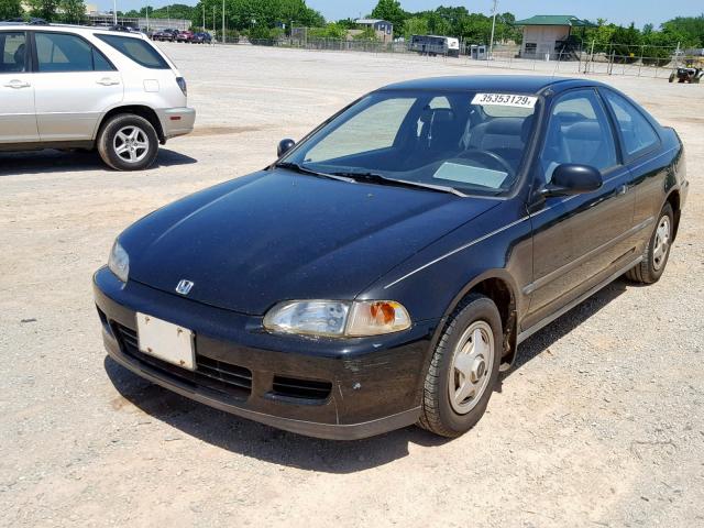 1HGEJ2221RL025838 - 1994 HONDA CIVIC DX BLACK photo 2