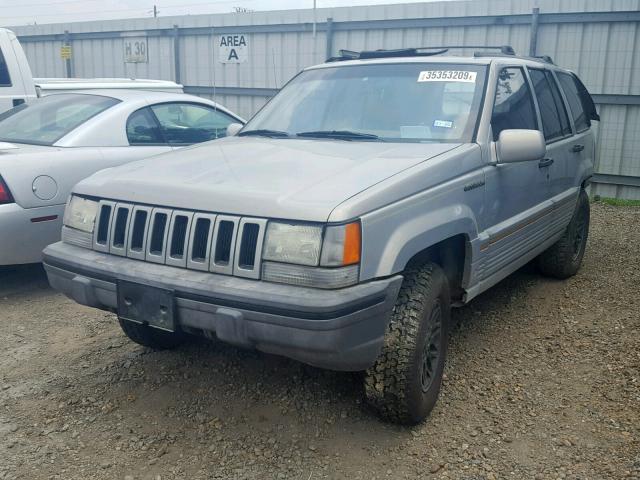 1J4GZ78Y8SC750927 - 1995 JEEP GRAND CHER SILVER photo 2