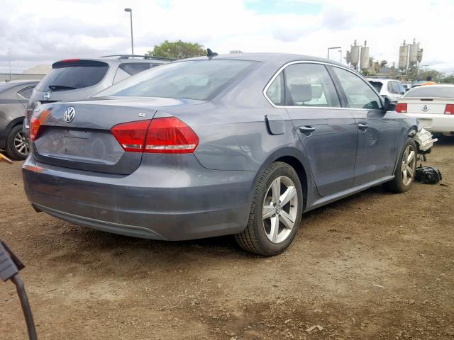 1VWBH7A34CC016320 - 2012 VOLKSWAGEN PASSAT SE GRAY photo 4