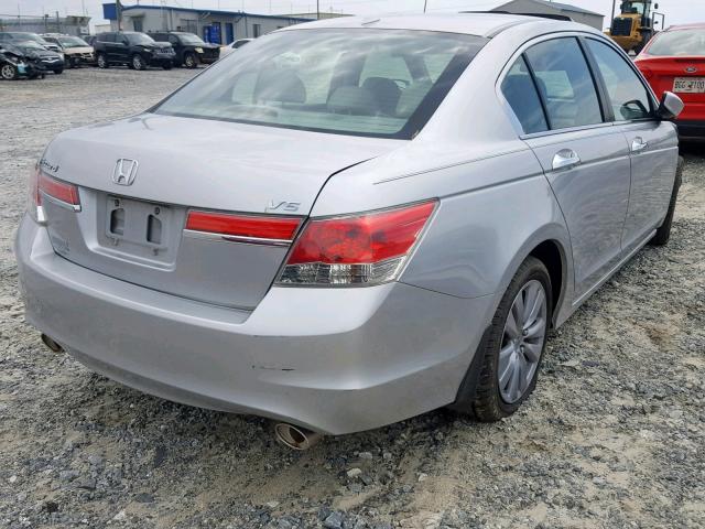 5KBCP3F83BB001625 - 2011 HONDA ACCORD EXL SILVER photo 4