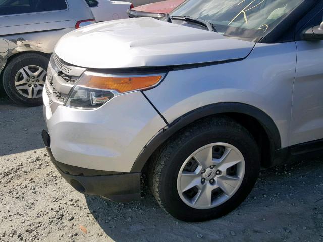 1FM5K7B86DGC77434 - 2013 FORD EXPLORER SILVER photo 9