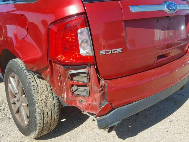 2FMDK3KC7BBB15308 - 2011 FORD EDGE LIMIT RED photo 9