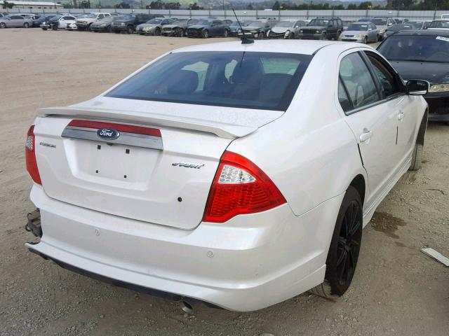 3FAHP0KC7BR319653 - 2011 FORD FUSION SPO WHITE photo 4