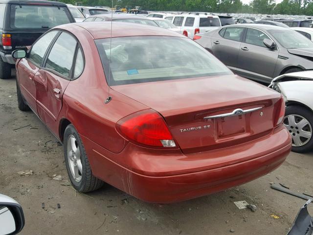 1FAFP5526YA195336 - 2000 FORD TAURUS SES BURGUNDY photo 3