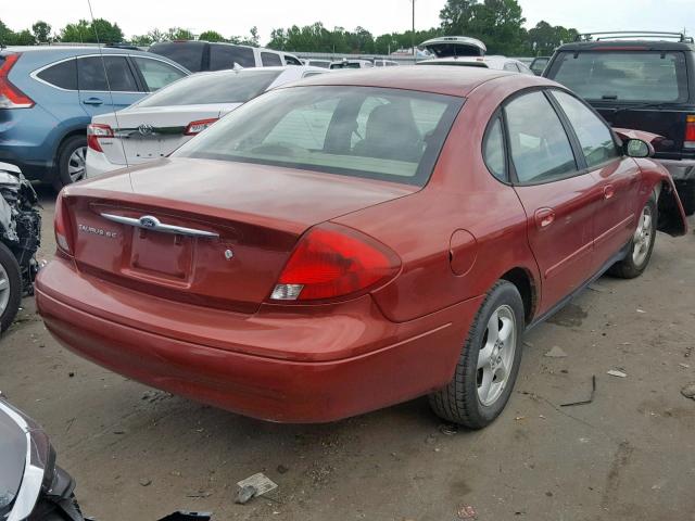 1FAFP5526YA195336 - 2000 FORD TAURUS SES BURGUNDY photo 4