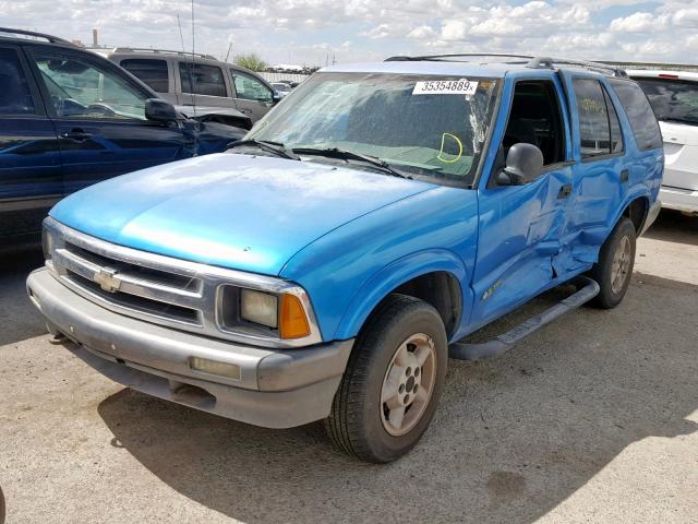 1GNDT13W8S2120075 - 1995 CHEVROLET BLAZER BLUE photo 2