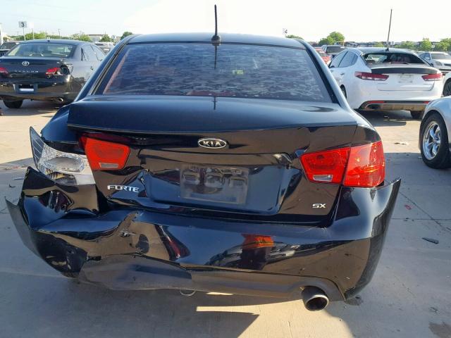 KNAFW4A34C5499267 - 2012 KIA FORTE SX BLACK photo 9