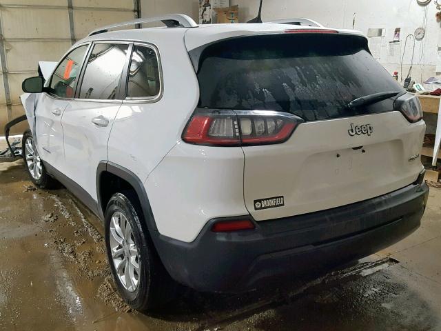 1C4PJLCB2KD220701 - 2019 JEEP CHEROKEE L WHITE photo 3