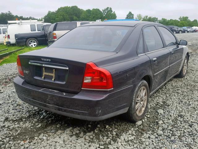 YV1TS592251411033 - 2005 VOLVO S80 2.5T BLACK photo 4