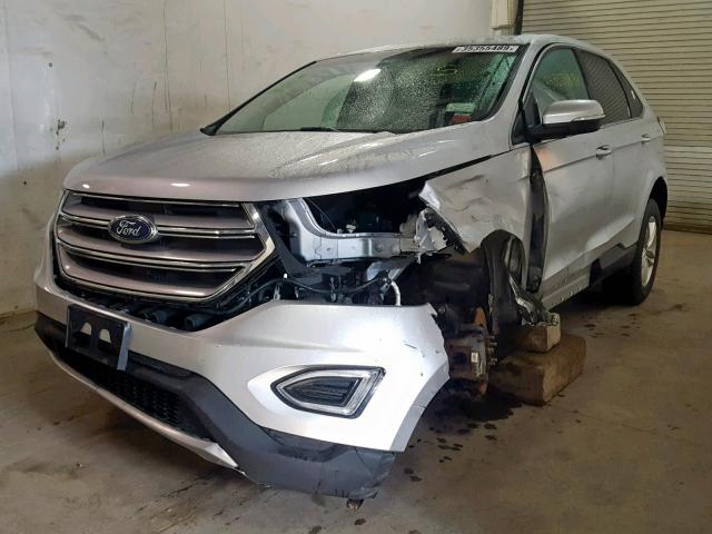 2FMPK4J88GBB84628 - 2016 FORD EDGE SEL SILVER photo 2