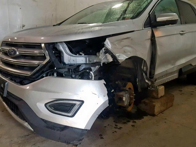 2FMPK4J88GBB84628 - 2016 FORD EDGE SEL SILVER photo 9