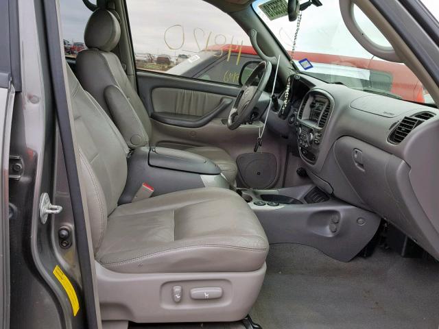 5TDZT38A35S260118 - 2005 TOYOTA SEQUOIA LI GRAY photo 5