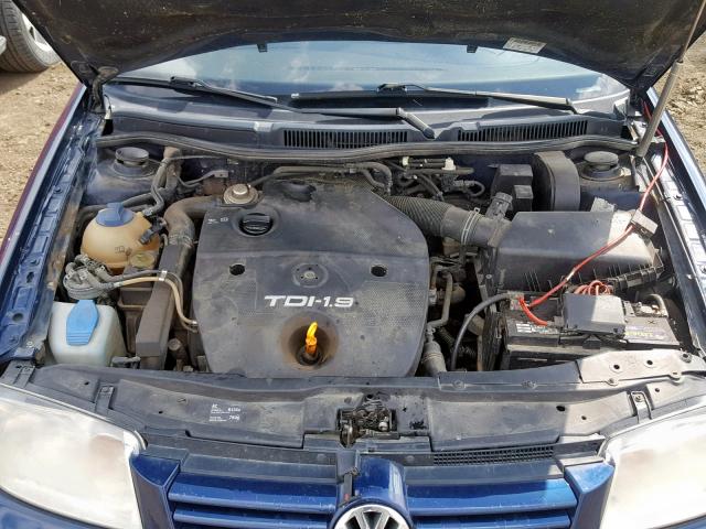 3VWSP69M53M069620 - 2003 VOLKSWAGEN JETTA GLS BLUE photo 7