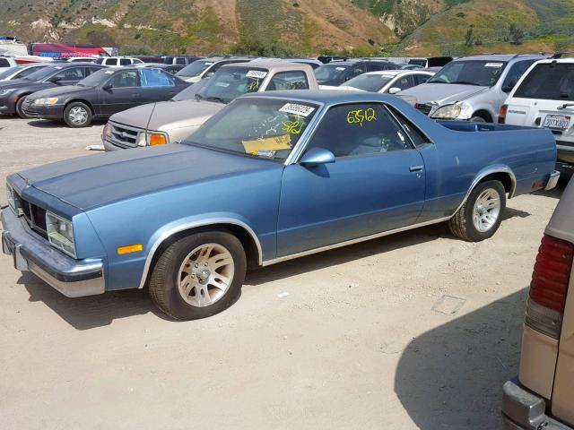 3GCCW80Z7HS909592 - 1987 CHEVROLET EL CAMINO BLUE photo 10