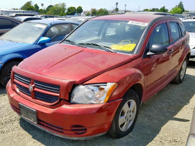 1B3HB28B57D284941 - 2007 DODGE CALIBER MAROON photo 2