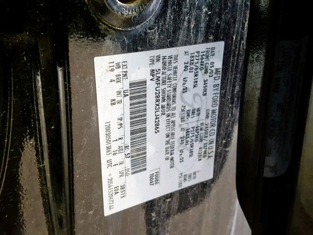 5LMFU28RX3LJ42865 - 2003 LINCOLN NAVIGATOR 黑色 照片 10