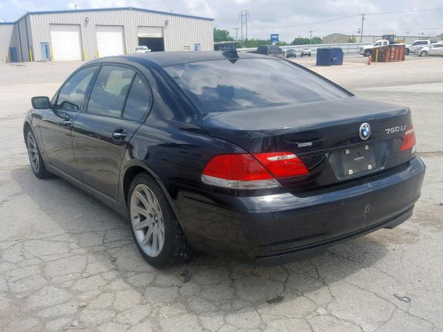 WBAHN83587DT69781 - 2007 BMW 750 BLACK photo 3