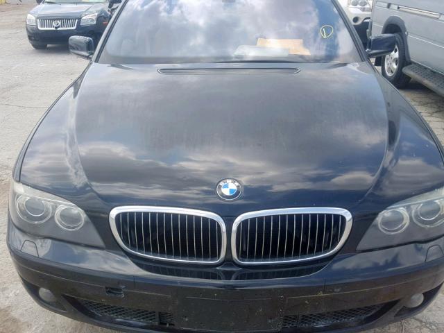 WBAHN83587DT69781 - 2007 BMW 750 BLACK photo 9