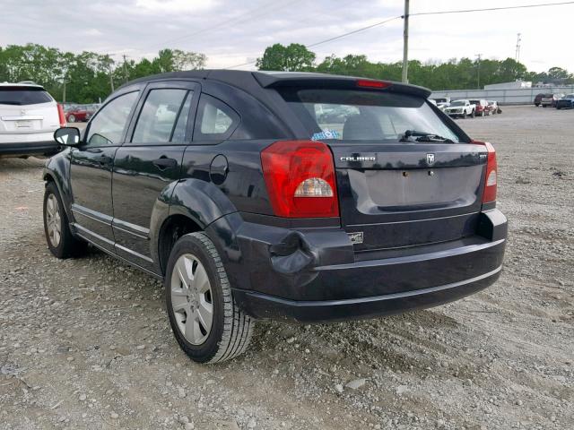 1B3HB48B87D164109 - 2007 DODGE CALIBER SX BLACK photo 3