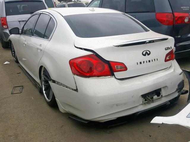 JN1CV6AR9CM670547 - 2012 INFINITI G37 WHITE photo 3