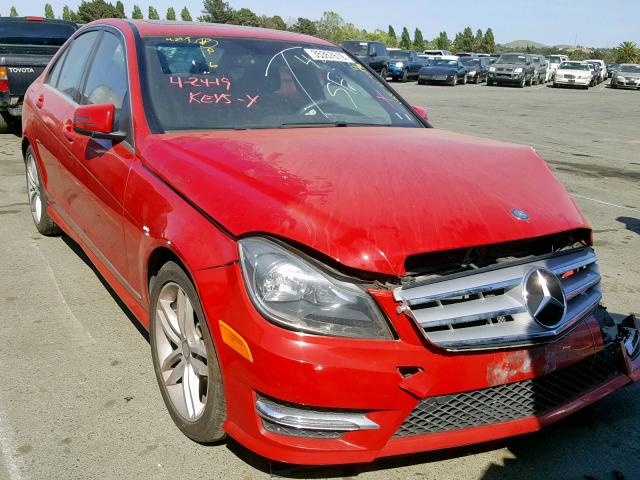 WDDGF4HB3DR293782 - 2013 MERCEDES-BENZ C 250 RED photo 1