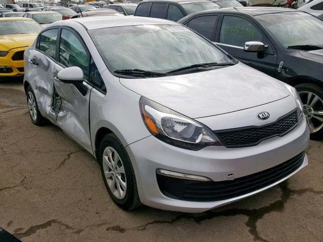 KNADM4A38G6575747 - 2016 KIA RIO LX SILVER photo 1