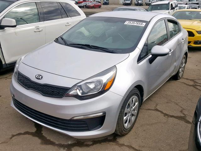 KNADM4A38G6575747 - 2016 KIA RIO LX SILVER photo 2