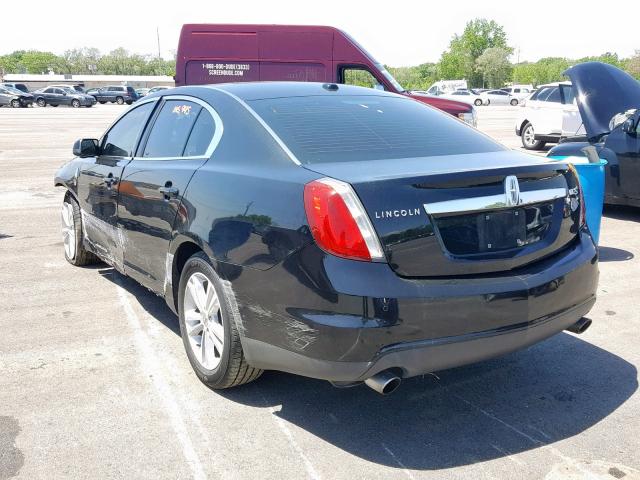 1LNHL9DR1BG605058 - 2011 LINCOLN MKS BLACK photo 3