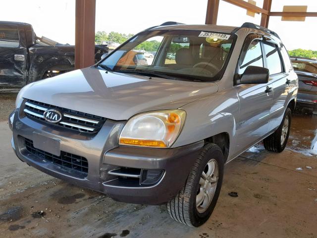 KNDJE723987478541 - 2008 KIA SPORTAGE E SILVER photo 2