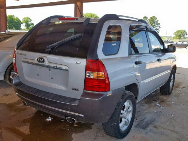 KNDJE723987478541 - 2008 KIA SPORTAGE E SILVER photo 4