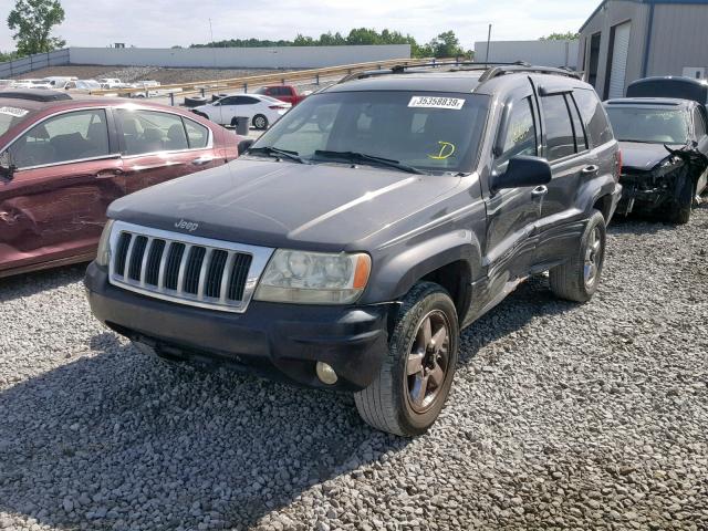 1J4GX58N64C381407 - 2004 JEEP GRAND CHER GRAY photo 2