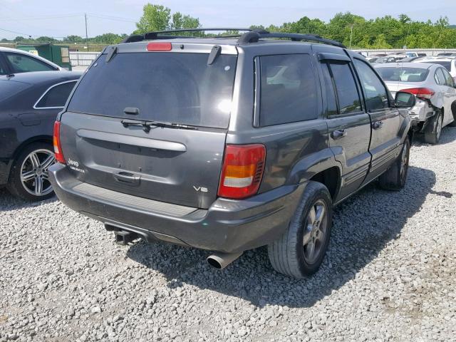 1J4GX58N64C381407 - 2004 JEEP GRAND CHER GRAY photo 4