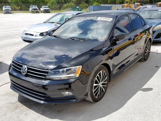 3VWD17AJ7GM387228 - 2016 VOLKSWAGEN JETTA SPOR BLACK photo 2