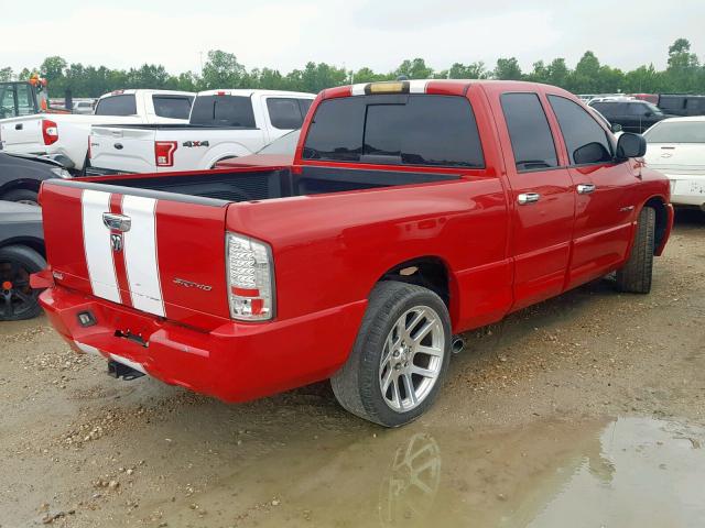 3D3HA18H45G828336 - 2005 DODGE RAM SRT10 RED photo 4