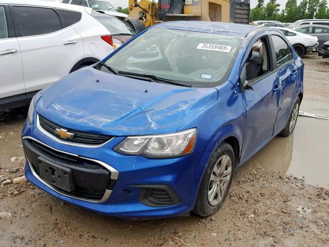 1G1JB5SH2H4154916 - 2017 CHEVROLET SONIC LS BLACK photo 2